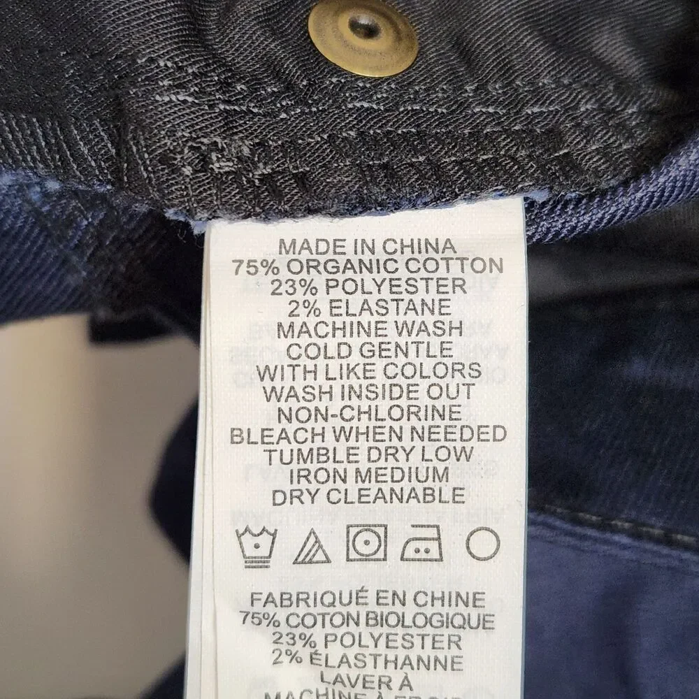 prAna Kayla Mid Rise Slim Performance Organic Cotton Denim Jeans 2/26T Indigo